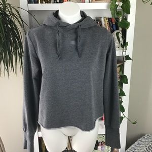 Gymshark Cross Back Hoodie Charcoal Marl sz M